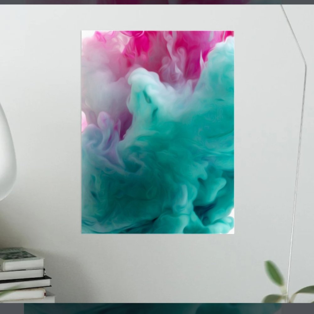 18x24 Dreamy Skies: A Stunning Photo of Blue and Pink Clouds